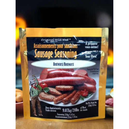 Original Wild West Sausage Seasoning, Bratwurst, 226g