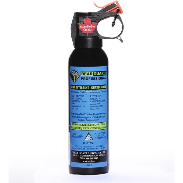 Defense Aerosols Bearguard Professional Bear Spray 225g, 1.72% CAP