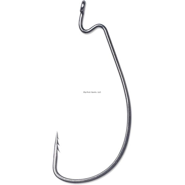 VMC Fastgrip Wide Gap Worm Hook 15Pk Size 2/0, Black Nickel
