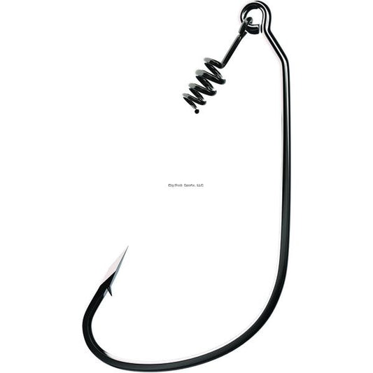 Eagle Claw 30 Degree Swimbait Hook Size 4/0 Forged Ringed Eye Spring Bait-Keeper-Black Chrome 5Pk