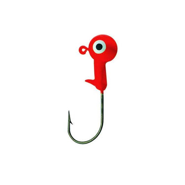 Eagle Claw Heavy Duty Ball Jighead, 1/4oz, 10Pk Red