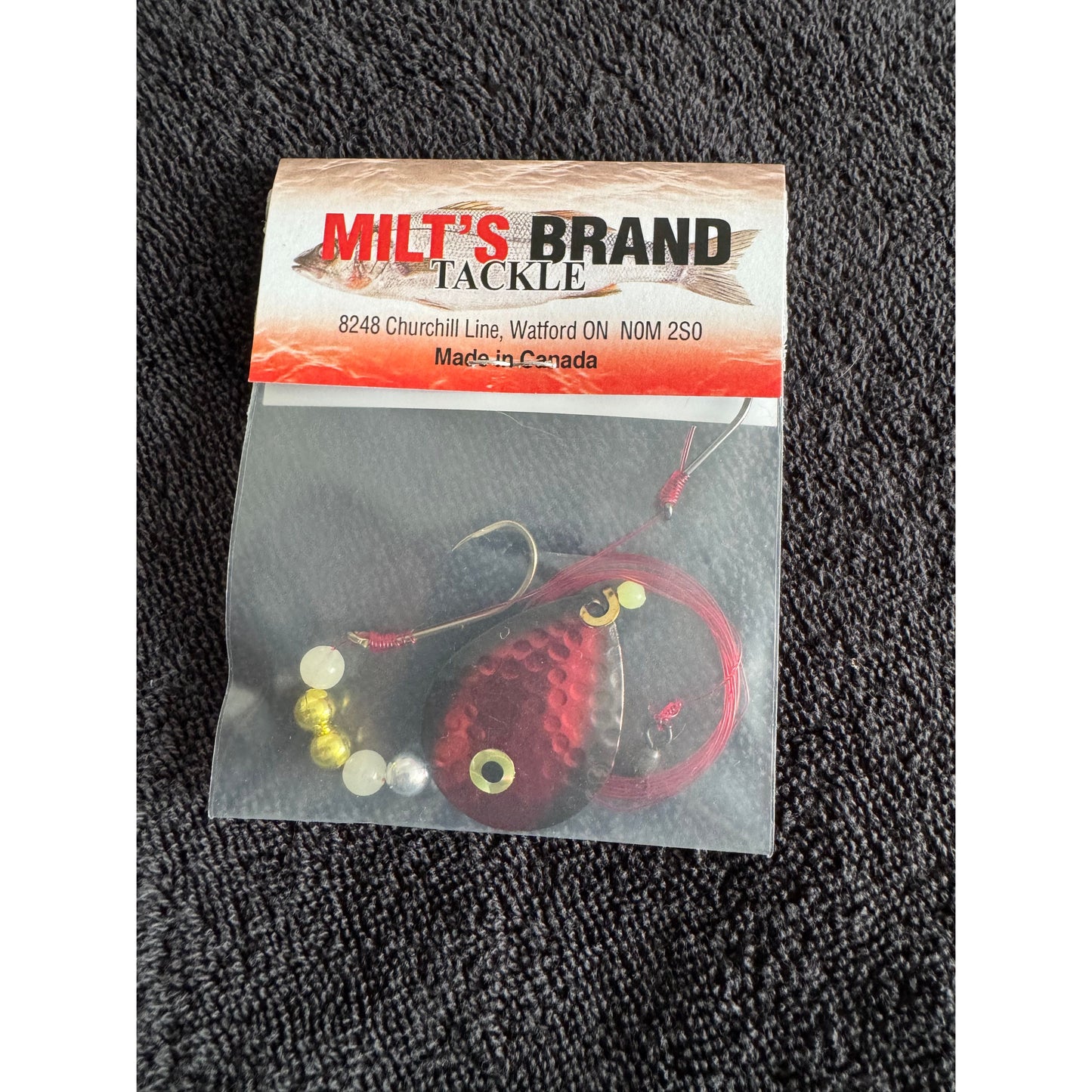 MILT`S Brand Tackle Single Spinner Worm Harness