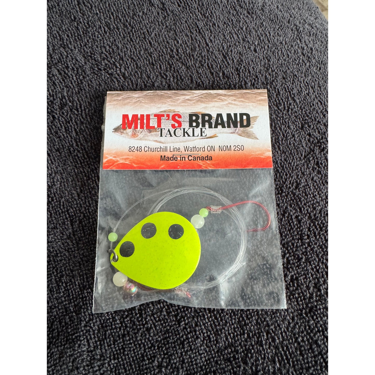 MILT`S Brand Tackle Single Spinner Worm Harness