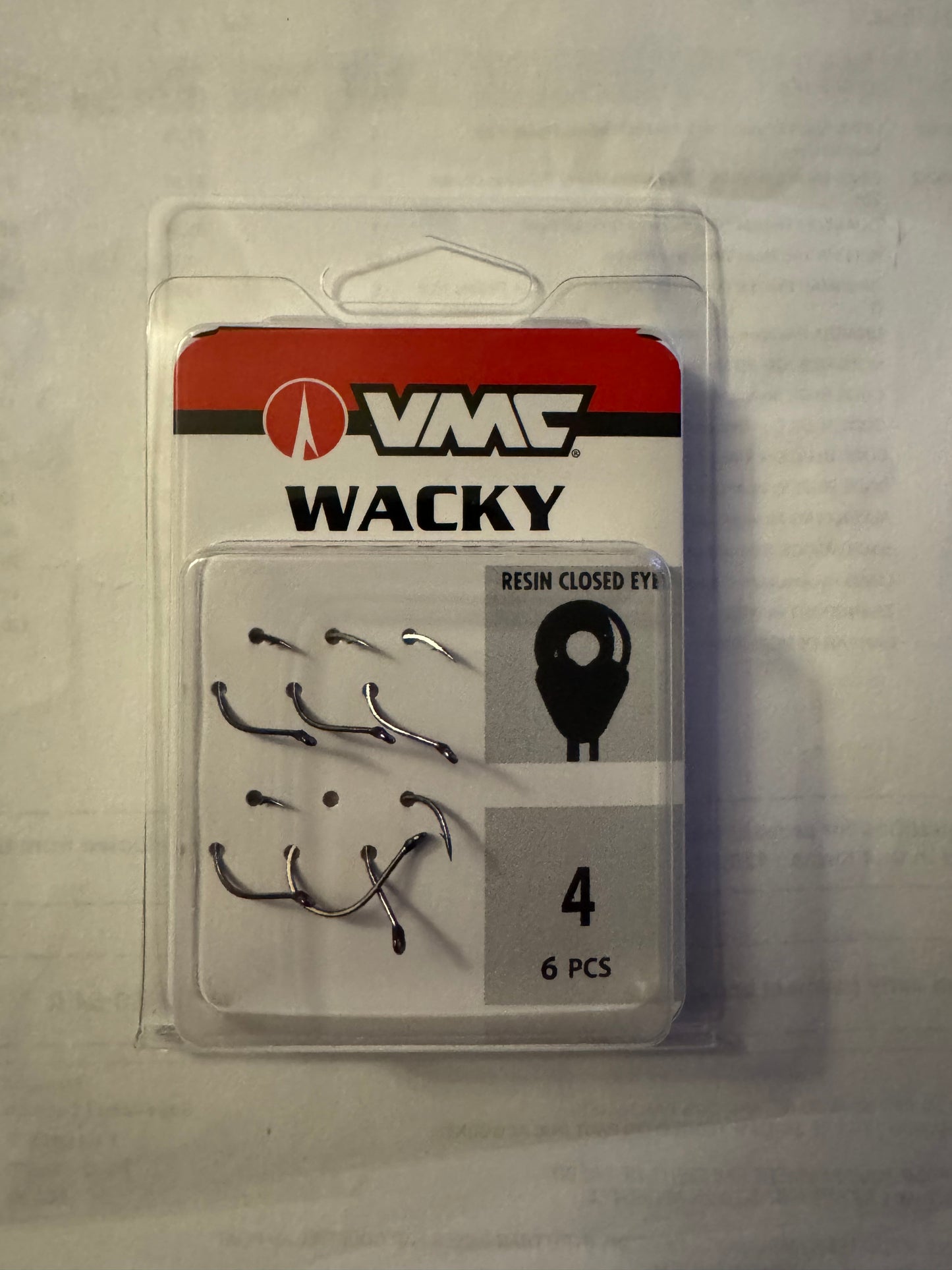 VMC Wacky Hook Black Nickel #4