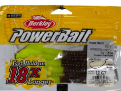Berkley Powerbait Power Worm 7" Black Chartreuse