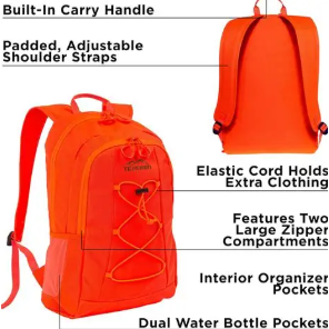 Terrain Tundra Day Pack 22L Blaze Orange