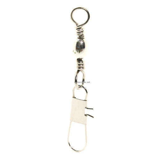 Mustad Barrel Swivel w/Interlock Snap, Nickel, Size 1/0 5Pk