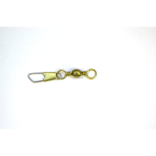 Eagle Claw Barrel Swivel Size 12 w/Safety Snap, Brass, 7Pk